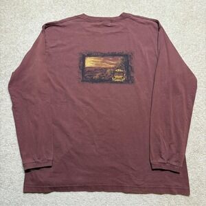 Vtg Woolrich Shirt Mens XL Long Sleeve Jeep Bus Scenic Outdoor Adventure Graphic